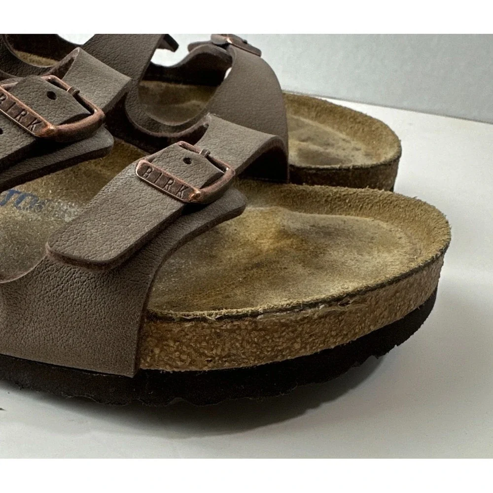 Birkenstock Florida 3 Strap Soft Footbed Sandals Brown Women's Size 40 US 9 M7 - Picture 11 of 16